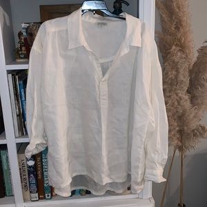 Billowy Linen white top